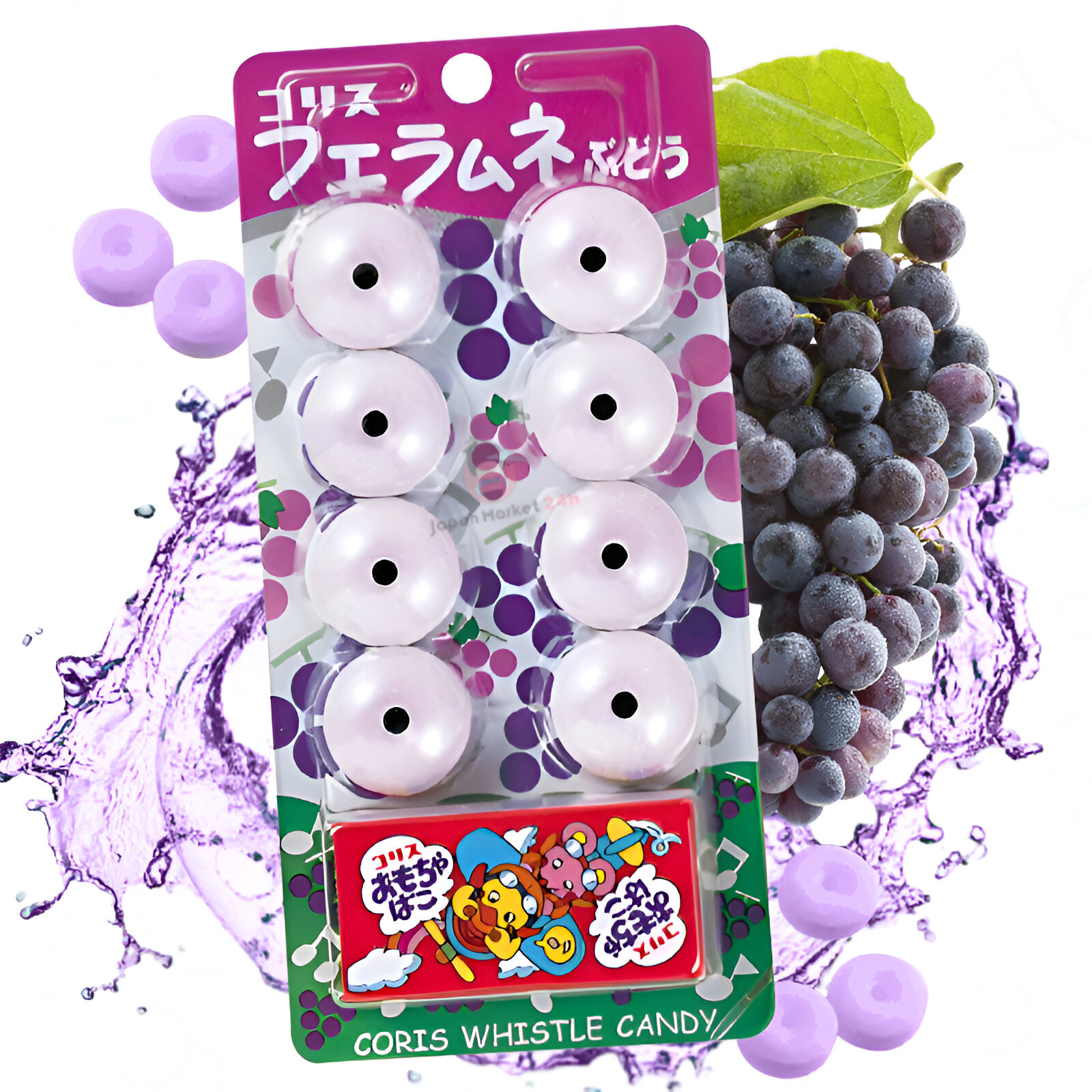 Caramelos Coris Whistle Fue Sabor Uva